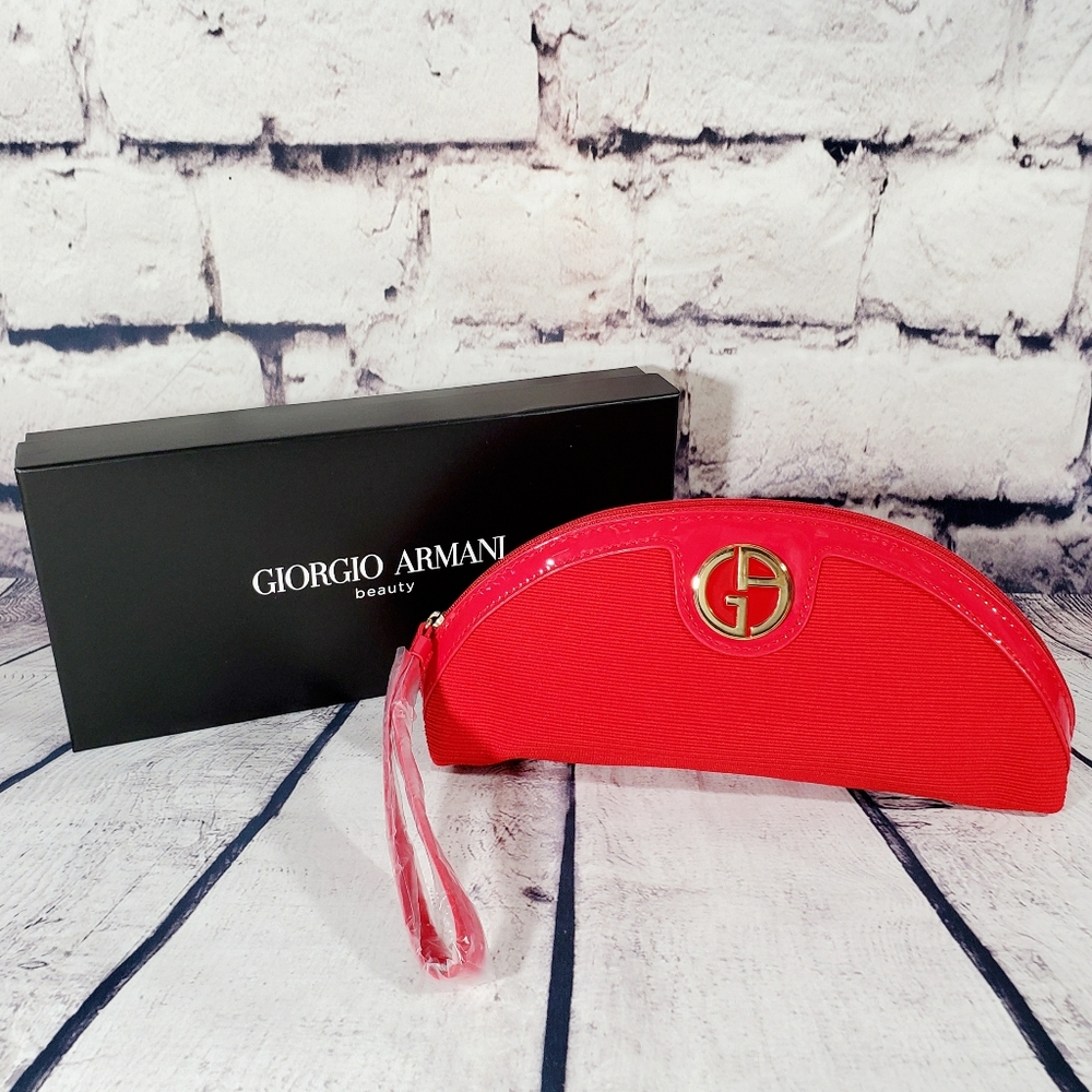 Giorgio Armani Red Wristlet/Clutch